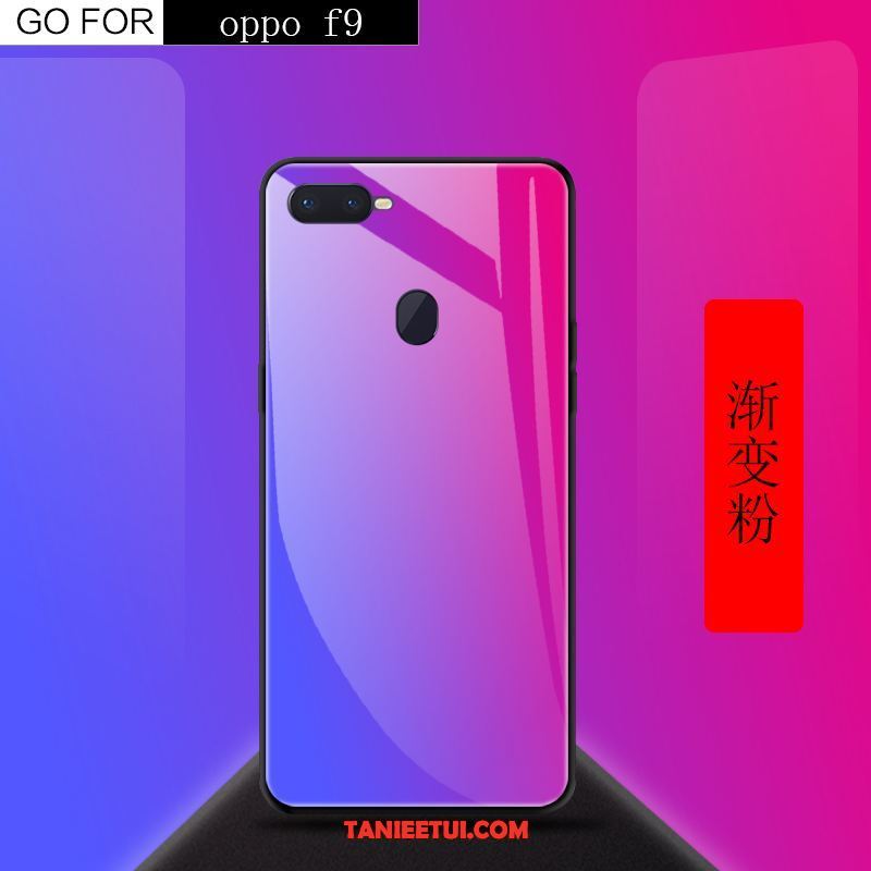 Etui Oppo F9 Kreatywne Anti-fall Szkło Hartowane, Obudowa Oppo F9 Niebieski Telefon Komórkowy