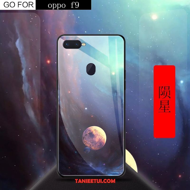 Etui Oppo F9 Kreatywne Anti-fall Szkło Hartowane, Obudowa Oppo F9 Niebieski Telefon Komórkowy