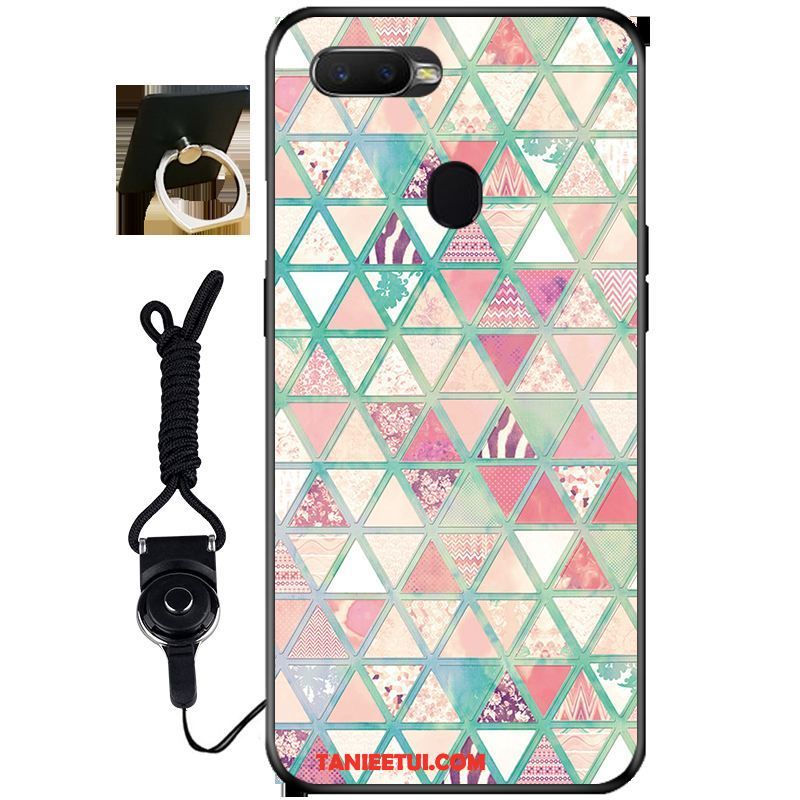 Etui Oppo F9 Niebieski Miękki Czarny, Obudowa Oppo F9 Osobowość Kreskówka Wiszące Ozdoby