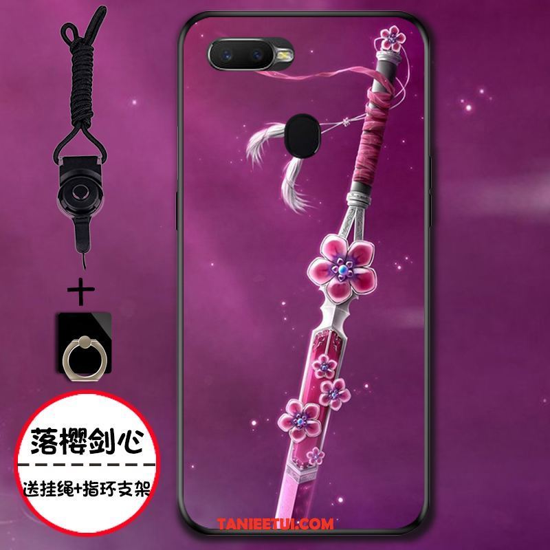 Etui Oppo F9 Starry Niebieski Anti-fall Nubuku, Obudowa Oppo F9 Starry Atrament Miękki Wiatr