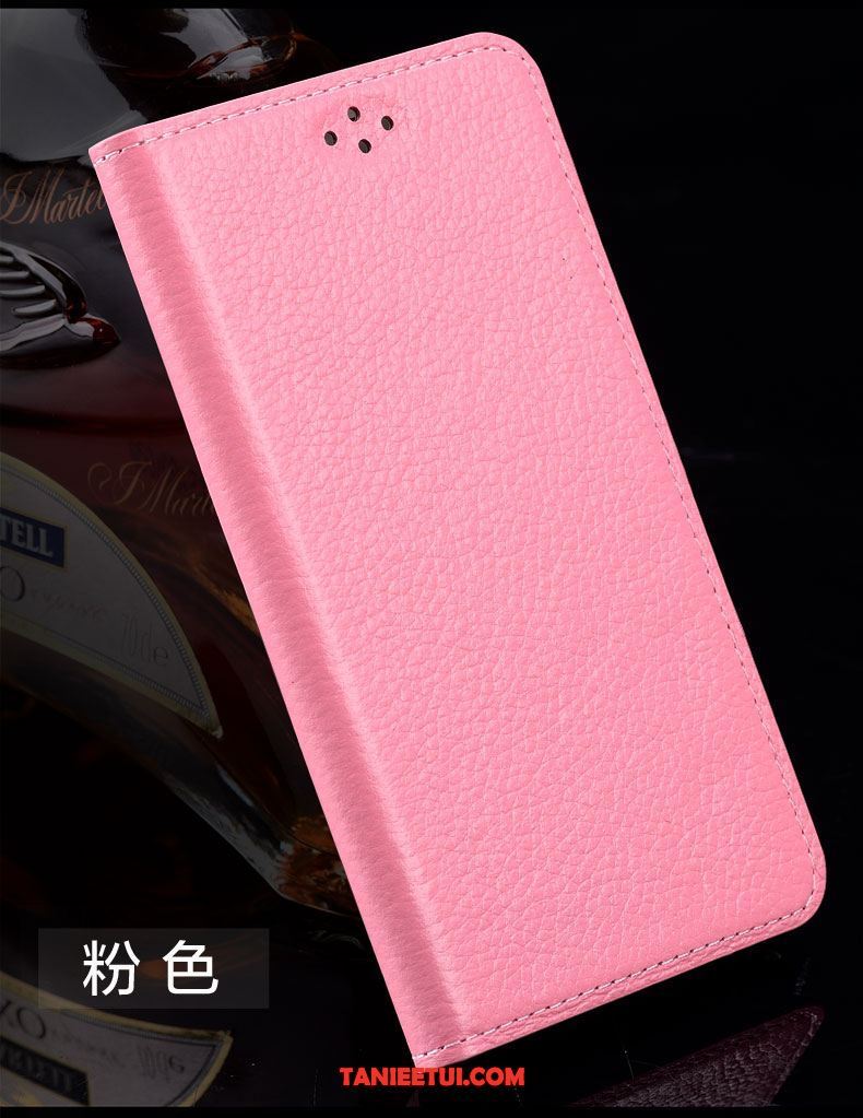 Etui Oppo F9 Starry Telefon Komórkowy Skórzany Futerał Czerwony, Obudowa Oppo F9 Starry Anti-fall Ochraniacz Prawdziwa Skóra