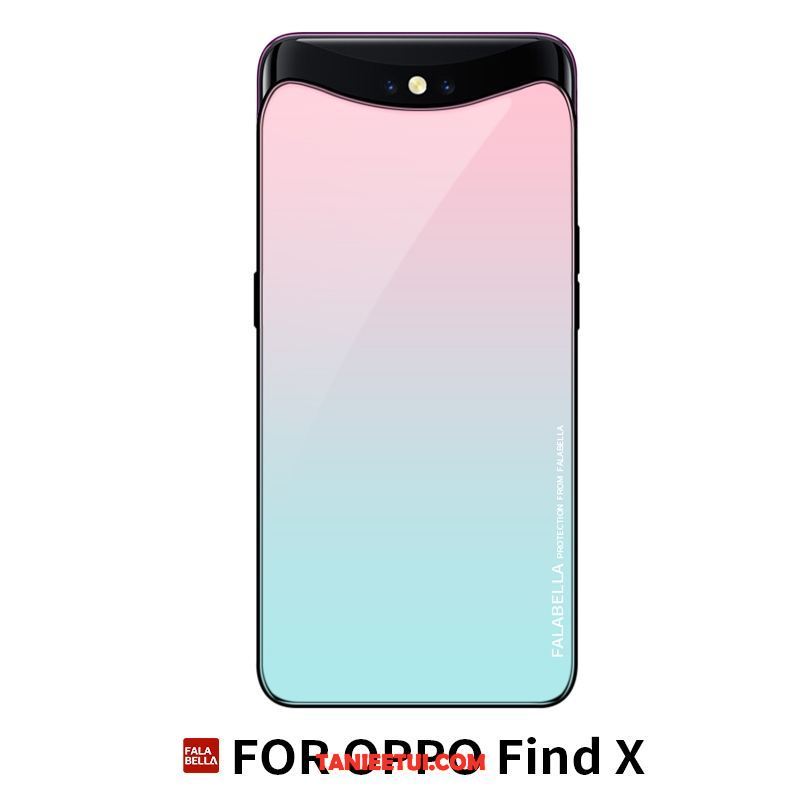 Etui Oppo Find X Skórzany Futerał Telefon Komórkowy Osobowość, Futerał Oppo Find X Anti-fall All Inclusive Ciemno Niebieski