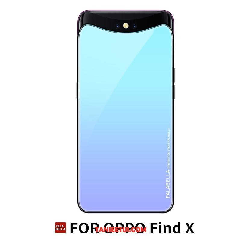 Etui Oppo Find X Skórzany Futerał Telefon Komórkowy Osobowość, Futerał Oppo Find X Anti-fall All Inclusive Ciemno Niebieski