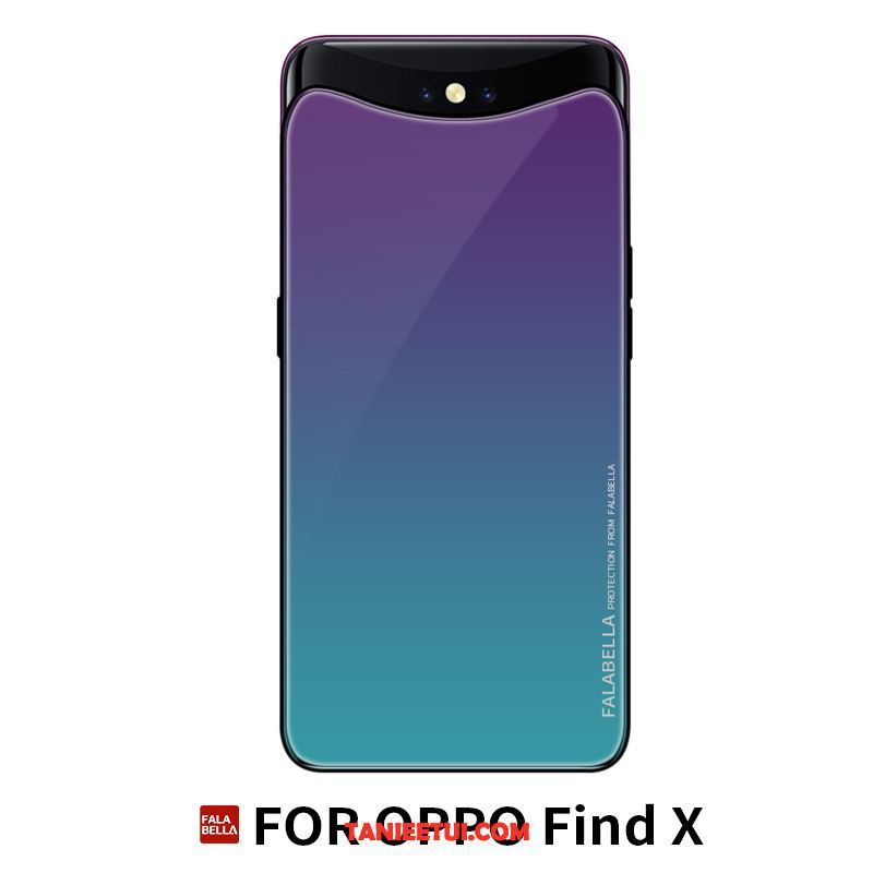 Etui Oppo Find X Skórzany Futerał Telefon Komórkowy Osobowość, Futerał Oppo Find X Anti-fall All Inclusive Ciemno Niebieski