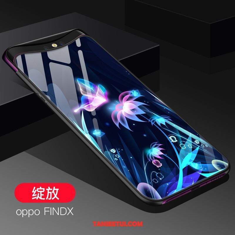 Etui Oppo Find X Tendencja Niebieski Szkło, Futerał Oppo Find X Telefon Komórkowy Silikonowe Miękki