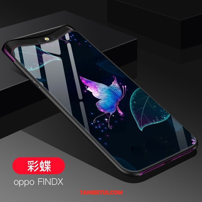 Etui Oppo Find X Tendencja Niebieski Szkło, Futerał Oppo Find X Telefon Komórkowy Silikonowe Miękki