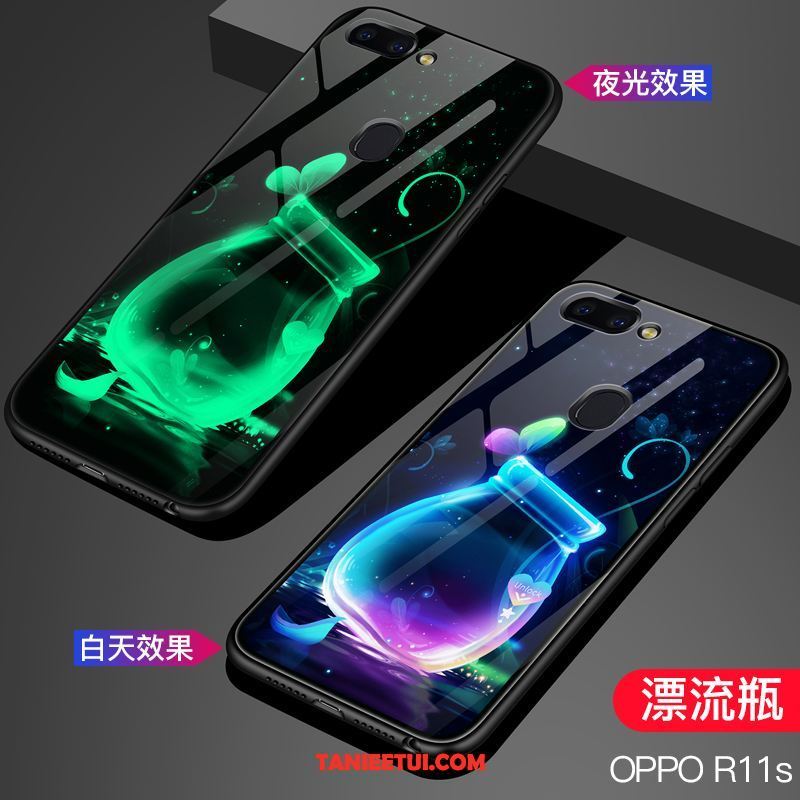 Etui Oppo R11s Gwiazda Świecące Szkło, Obudowa Oppo R11s Czarny All Inclusive Telefon Komórkowy