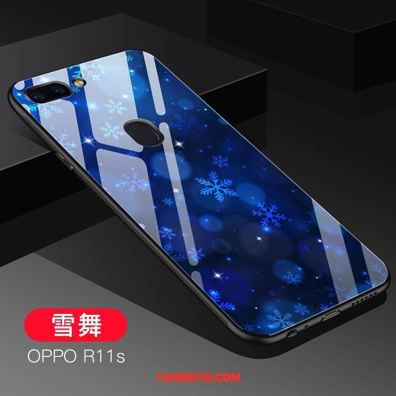 Etui Oppo R11s Niebieski Chłodna Miękki, Obudowa Oppo R11s Tendencja Telefon Komórkowy Szkło