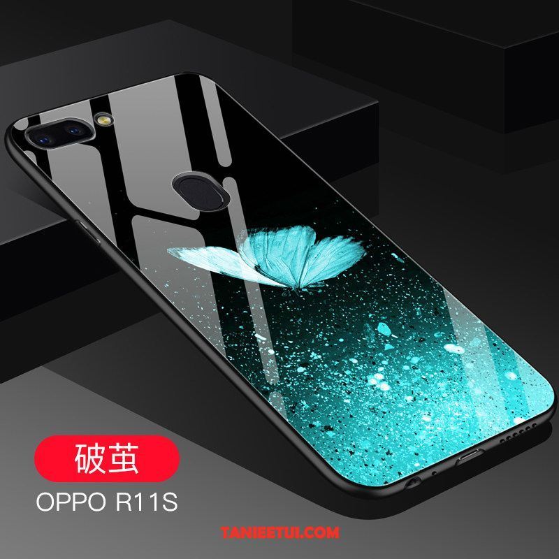 Etui Oppo R11s Niebieski Chłodna Miękki, Obudowa Oppo R11s Tendencja Telefon Komórkowy Szkło