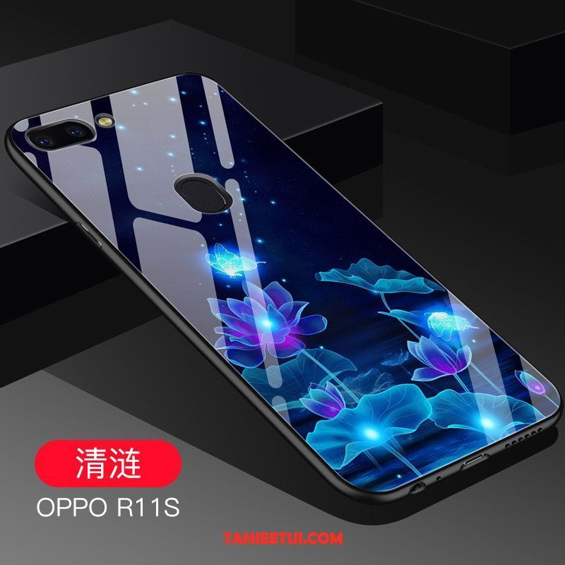 Etui Oppo R11s Niebieski Chłodna Miękki, Obudowa Oppo R11s Tendencja Telefon Komórkowy Szkło