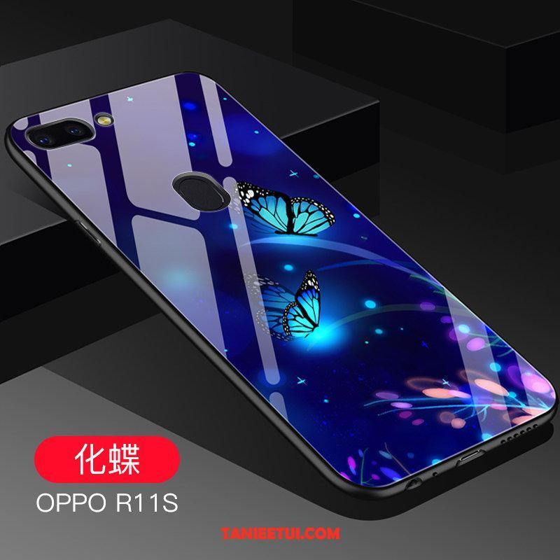 Etui Oppo R11s Niebieski Chłodna Miękki, Obudowa Oppo R11s Tendencja Telefon Komórkowy Szkło