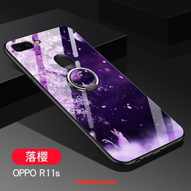 Etui Oppo R11s Szkło Nubuku Tendencja, Obudowa Oppo R11s Telefon Komórkowy All Inclusive Purpurowy