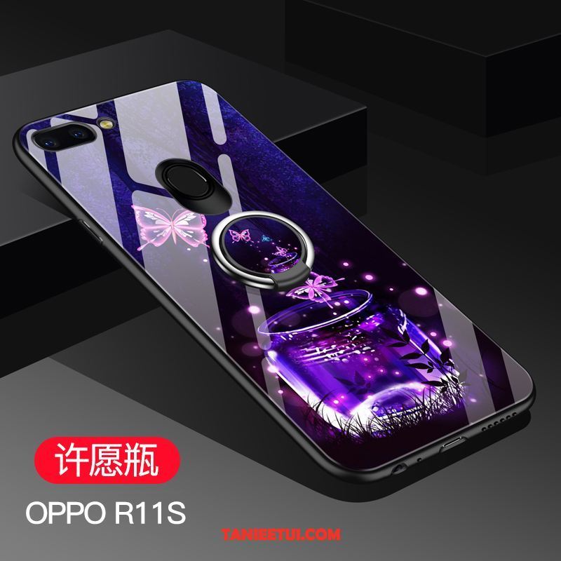 Etui Oppo R11s Szkło Nubuku Tendencja, Obudowa Oppo R11s Telefon Komórkowy All Inclusive Purpurowy