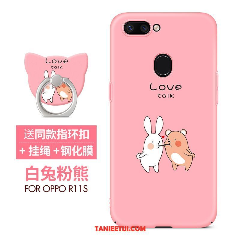 Etui Oppo R11s Telefon Komórkowy Ochraniacz Cienkie, Pokrowce Oppo R11s Kreskówka Trudno Czerwony