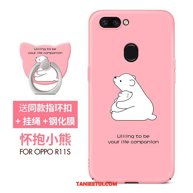 Etui Oppo R11s Telefon Komórkowy Ochraniacz Cienkie, Pokrowce Oppo R11s Kreskówka Trudno Czerwony