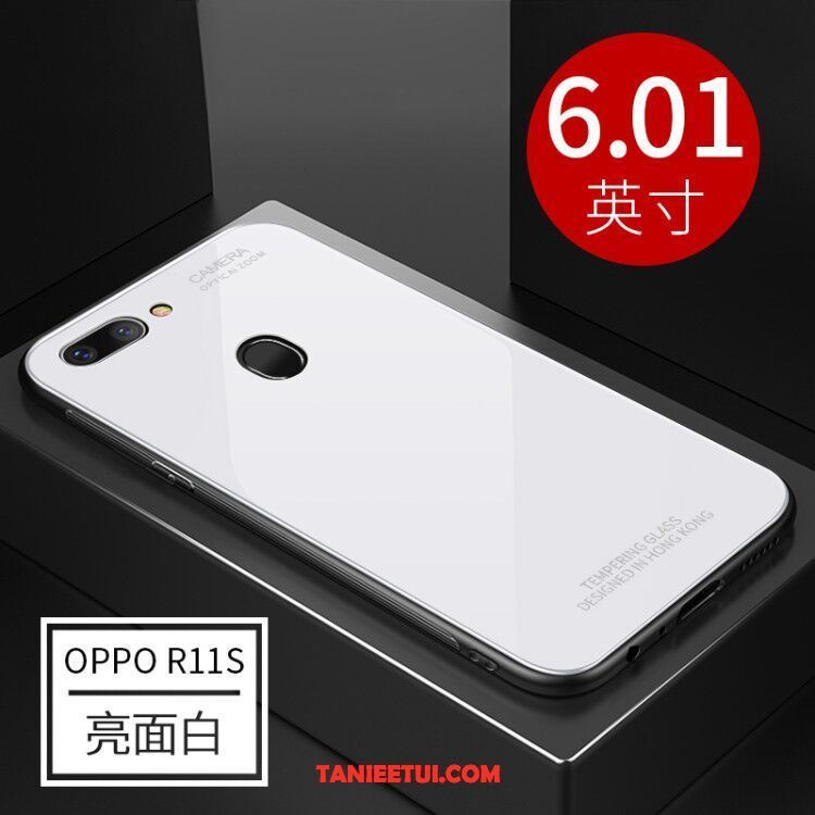 Etui Oppo R11s Tendencja Szkło Hartowane Kreatywne, Futerał Oppo R11s Silikonowe Osobowość Niebieski