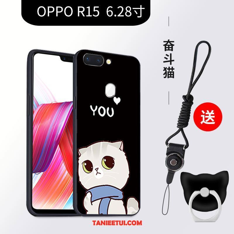 Etui Oppo R15 Anti-fall Ochraniacz Kreatywne, Futerał Oppo R15 Miękki Tendencja Czarny