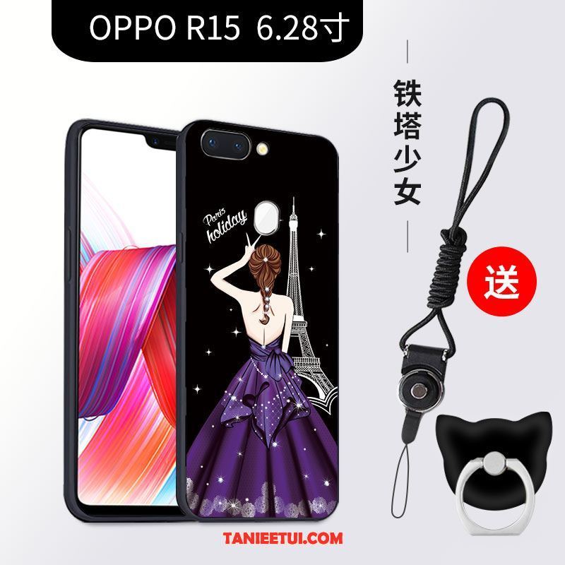 Etui Oppo R15 Anti-fall Ochraniacz Kreatywne, Futerał Oppo R15 Miękki Tendencja Czarny