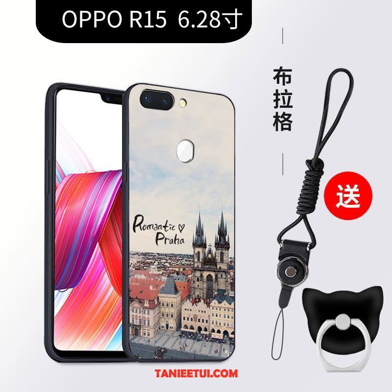 Etui Oppo R15 Anti-fall Ochraniacz Kreatywne, Futerał Oppo R15 Miękki Tendencja Czarny