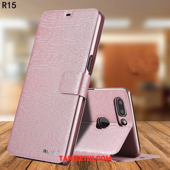 Etui Oppo R15 Klapa Niebieski Nubuku, Futerał Oppo R15 All Inclusive Ochraniacz Anti-fall