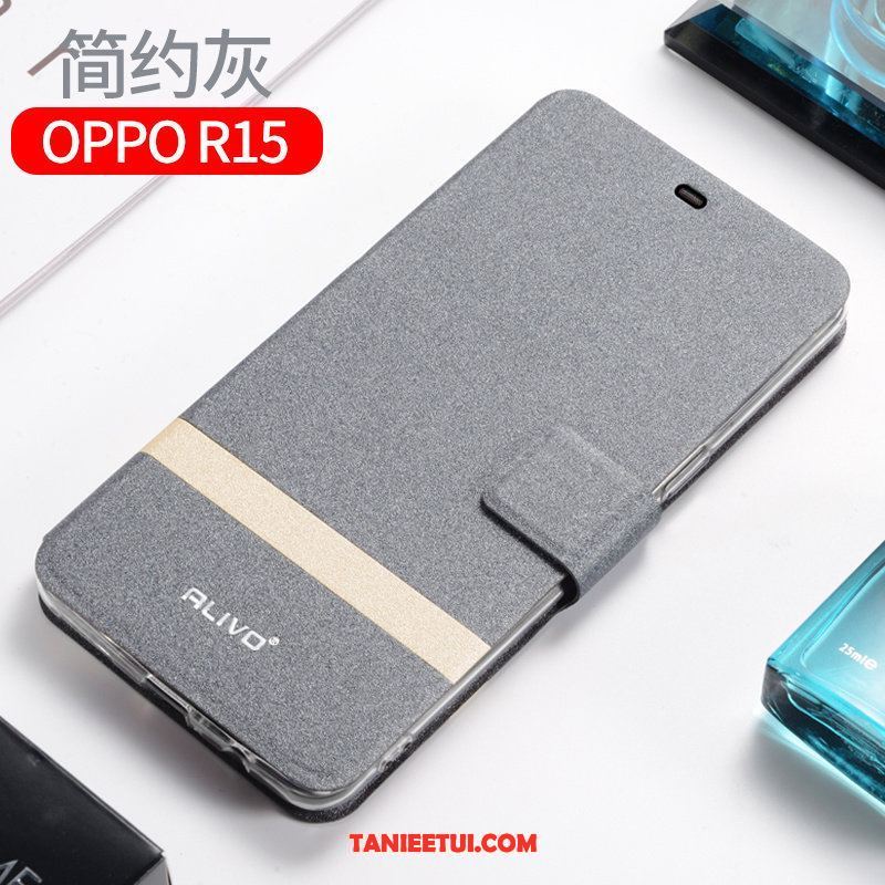 Etui Oppo R15 Klapa Silikonowe All Inclusive, Obudowa Oppo R15 Skórzany Futerał Ochraniacz Miękki