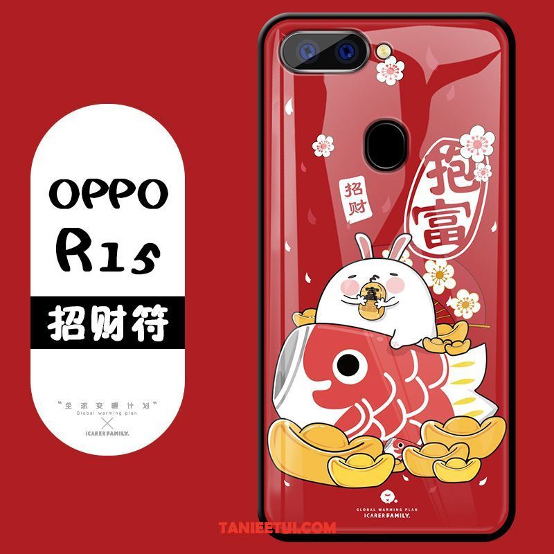 Etui Oppo R15 Kreskówka Ochraniacz All Inclusive, Futerał Oppo R15 Piękny Szkło Żółty