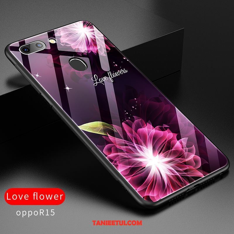 Etui Oppo R15 Nubuku Tendencja Purpurowy, Futerał Oppo R15 Modna Marka Szkło Anti-fall