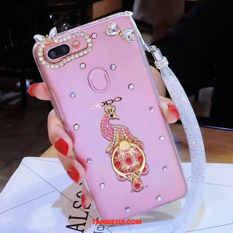 Etui Oppo R15 Pro Niebieski Telefon Komórkowy Miękki, Futerał Oppo R15 Pro Rhinestone