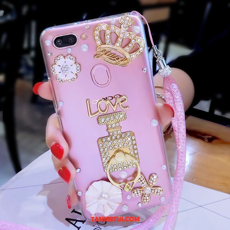 Etui Oppo R15 Pro Niebieski Telefon Komórkowy Miękki, Futerał Oppo R15 Pro Rhinestone