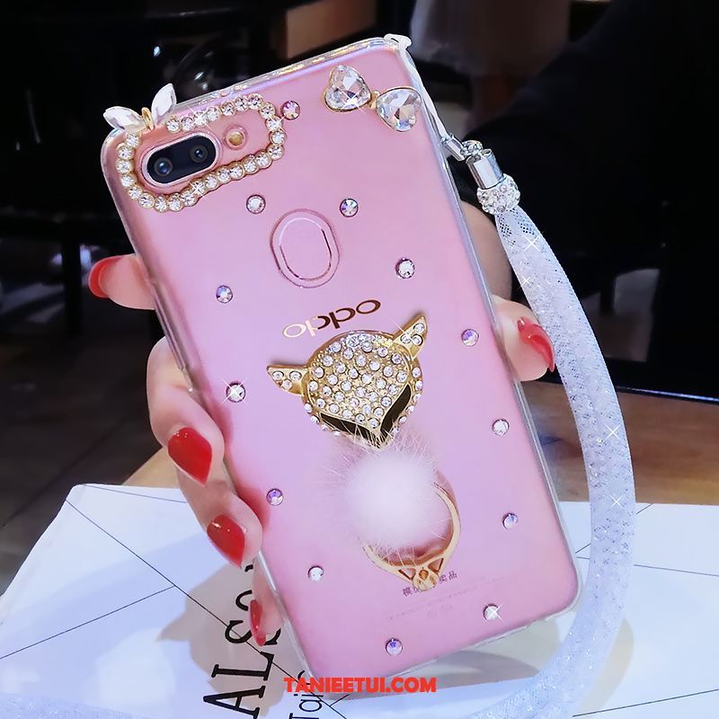 Etui Oppo R15 Pro Niebieski Telefon Komórkowy Miękki, Futerał Oppo R15 Pro Rhinestone