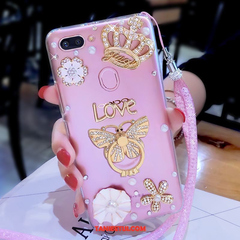 Etui Oppo R15 Pro Niebieski Telefon Komórkowy Miękki, Futerał Oppo R15 Pro Rhinestone