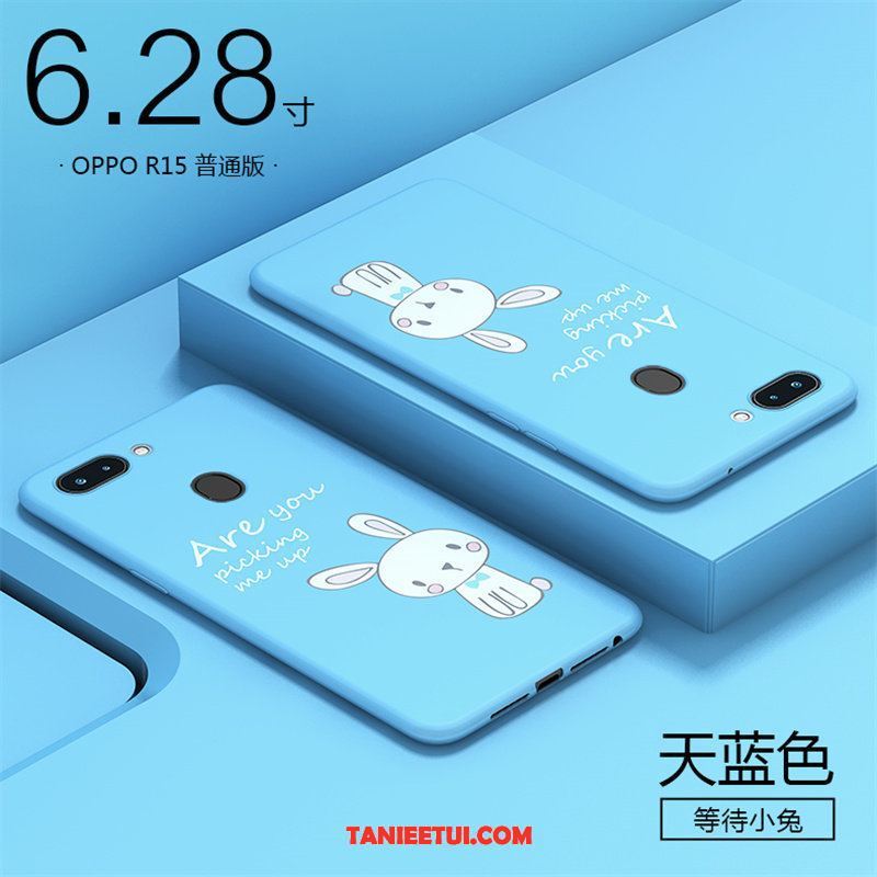 Etui Oppo R15 Silikonowe Osobowość Nubuku, Obudowa Oppo R15 Miękki Niebieski Telefon Komórkowy