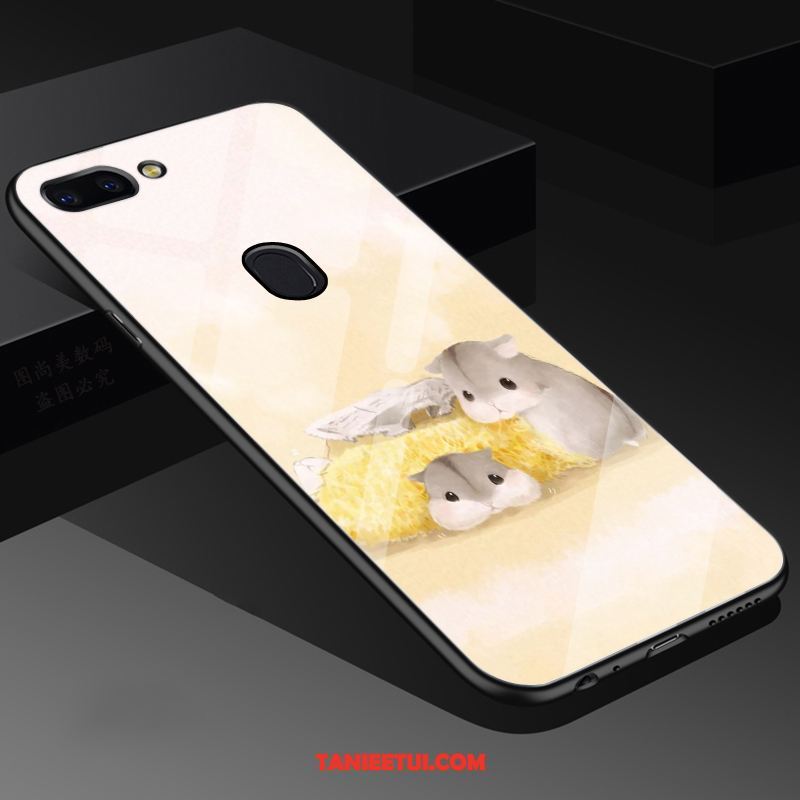 Etui Oppo R15 Szkło Kreatywne Piękny, Obudowa Oppo R15 Mały Rat Piękny