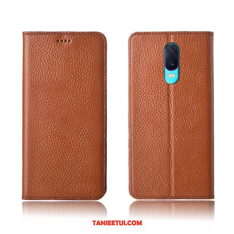 Etui Oppo R17 All Inclusive Anti-fall Silikonowe, Pokrowce Oppo R17 Ochraniacz Prawdziwa Skóra Litchi