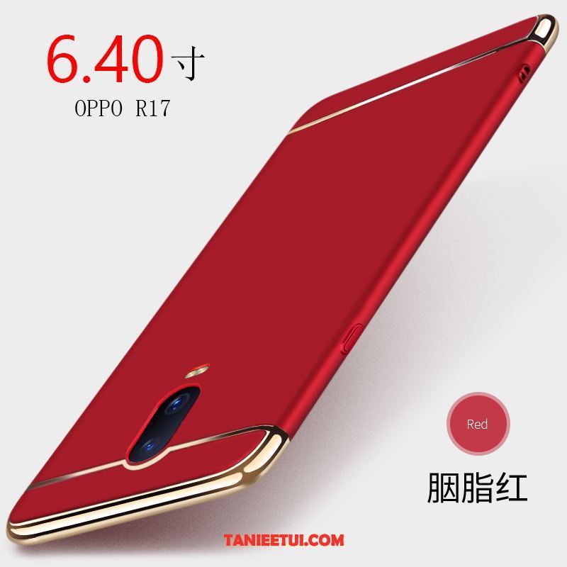 Etui Oppo R17 All Inclusive Czarny Silikonowe, Futerał Oppo R17 Nubuku Telefon Komórkowy Czerwony Netto