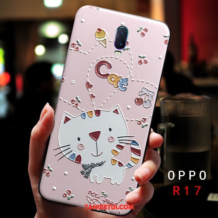 Etui Oppo R17 Miękki Silikonowe Różowe, Obudowa Oppo R17 Kreatywne Trudno Piękny