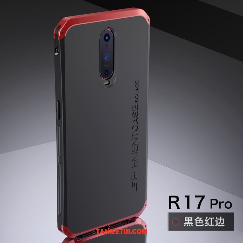 Etui Oppo R17 Pro Anti-fall Modna Marka Czerwony Netto, Pokrowce Oppo R17 Pro Telefon Komórkowy All Inclusive Metal