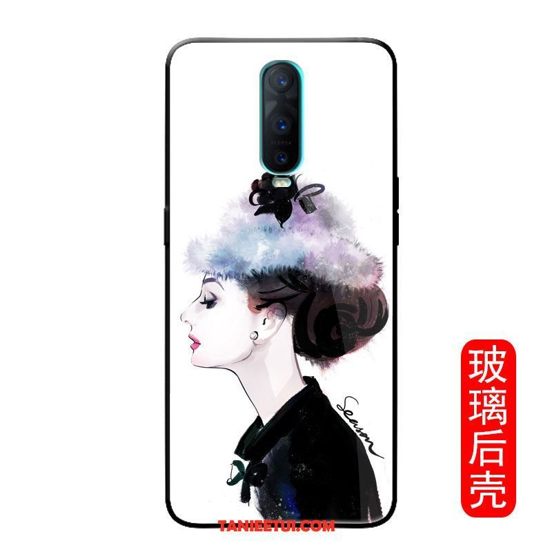 Etui Oppo R17 Pro Biały Czerwony Netto Wiatr, Pokrowce Oppo R17 Pro Moda Lustro Osobowość