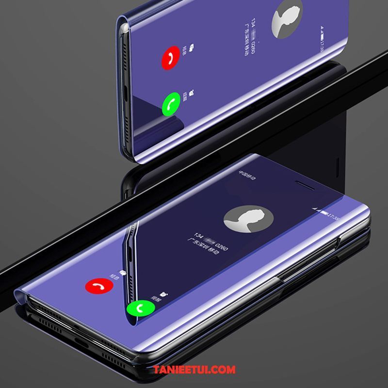 Etui Oppo R17 Pro Skórzany Futerał Anti-fall Ochraniacz, Futerał Oppo R17 Pro Purpurowy Lustro Telefon Komórkowy