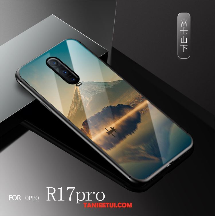 Etui Oppo R17 Pro Szkło All Inclusive Chiński Styl, Futerał Oppo R17 Pro Modna Marka Żółty Osobowość