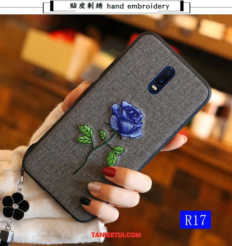 Etui Oppo R17 Silikonowe Ochraniacz Purpurowy, Pokrowce Oppo R17 Anti-fall Telefon Komórkowy Chiński Styl