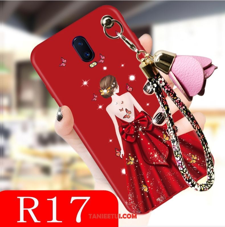 Etui Oppo R17 Tendencja Silikonowe Czerwony, Obudowa Oppo R17 Kreskówka Piękny Czarny