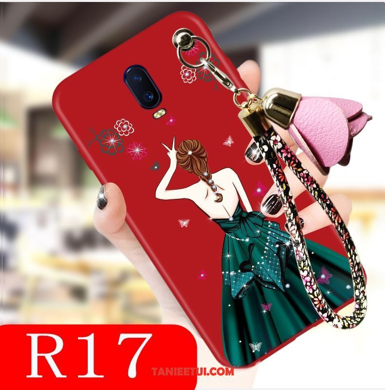 Etui Oppo R17 Tendencja Silikonowe Czerwony, Obudowa Oppo R17 Kreskówka Piękny Czarny