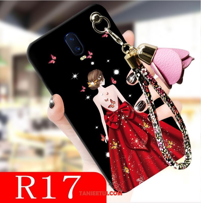 Etui Oppo R17 Tendencja Silikonowe Czerwony, Obudowa Oppo R17 Kreskówka Piękny Czarny