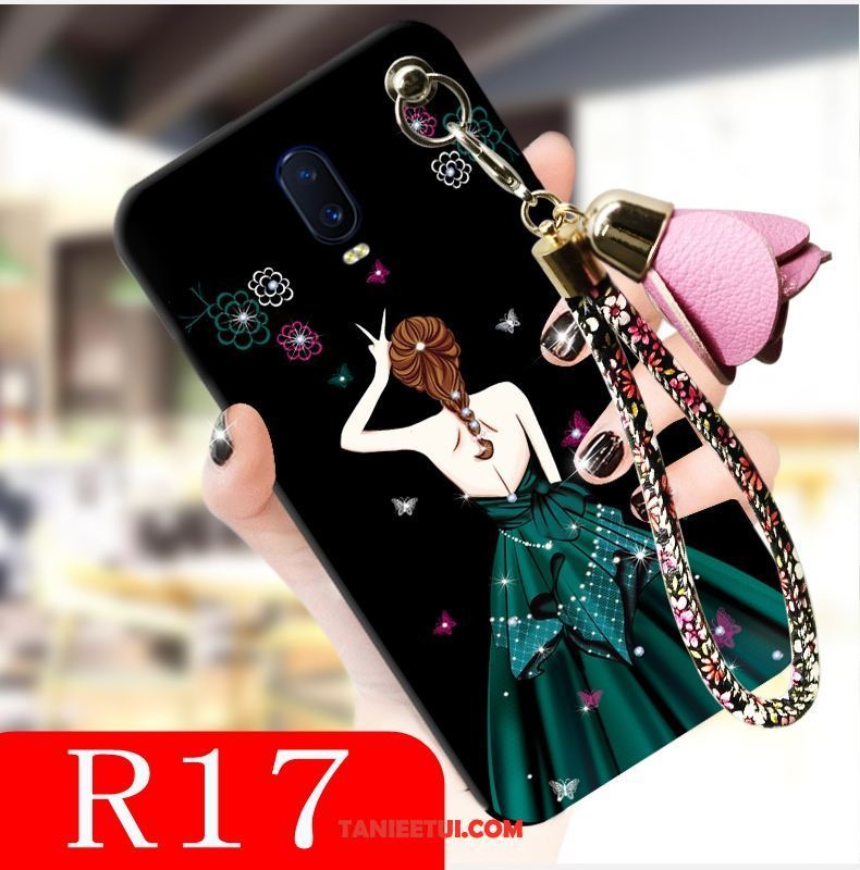 Etui Oppo R17 Tendencja Silikonowe Czerwony, Obudowa Oppo R17 Kreskówka Piękny Czarny