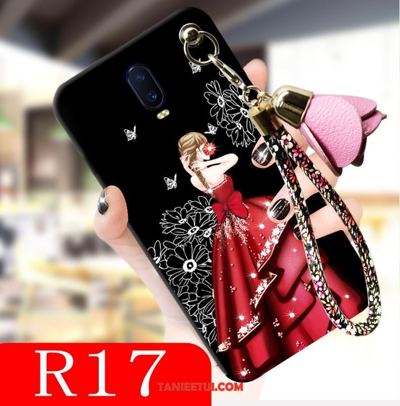 Etui Oppo R17 Tendencja Silikonowe Czerwony, Obudowa Oppo R17 Kreskówka Piękny Czarny