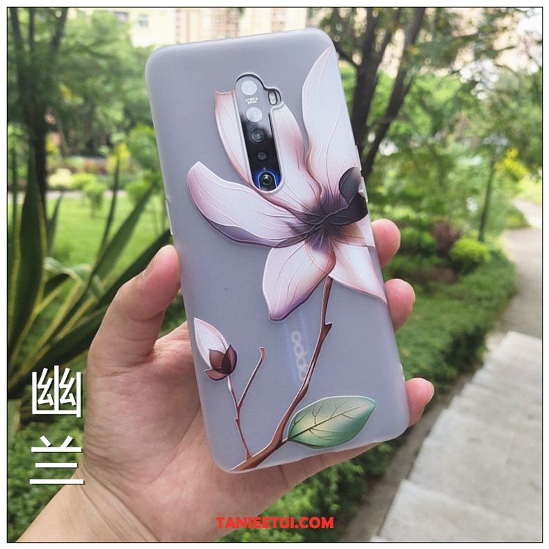 Etui Oppo Reno 2 All Inclusive Wiszące Ozdoby Nubuku, Obudowa Oppo Reno 2 Ochraniacz Miękki Lilia