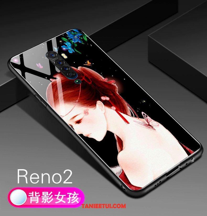 Etui Oppo Reno 2 Osobowość Szkło Hartowane Anti-fall, Obudowa Oppo Reno 2 Nowy Kwiaty Kreatywne