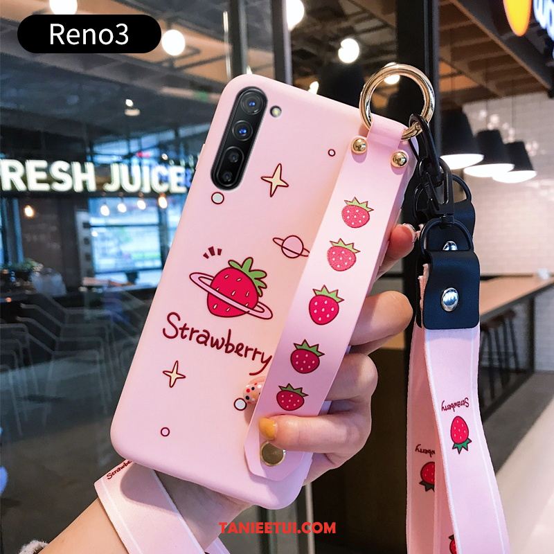 Etui Oppo Reno 3 Owoce Czerwony Nowy, Futerał Oppo Reno 3 Cienkie Czerwony Netto Ochraniacz