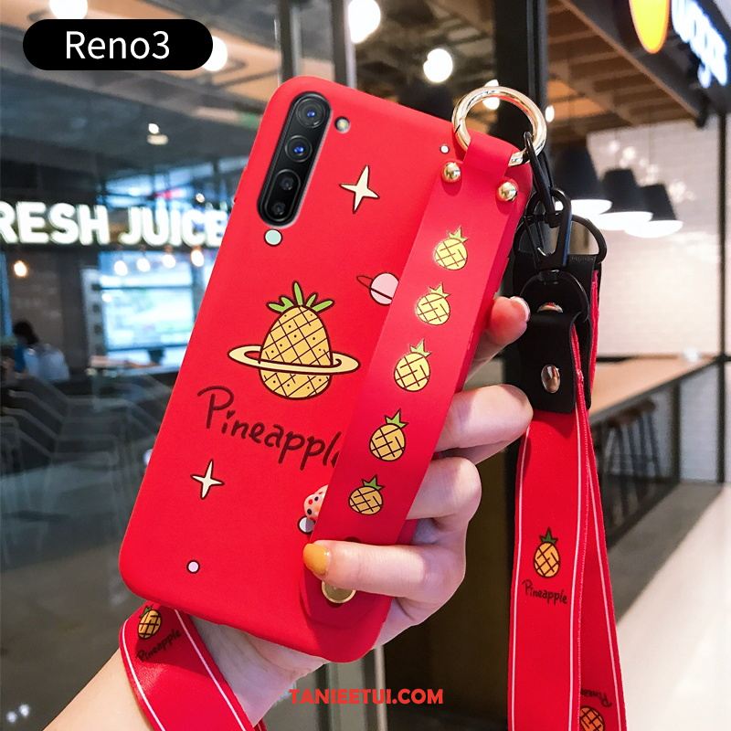 Etui Oppo Reno 3 Owoce Czerwony Nowy, Futerał Oppo Reno 3 Cienkie Czerwony Netto Ochraniacz